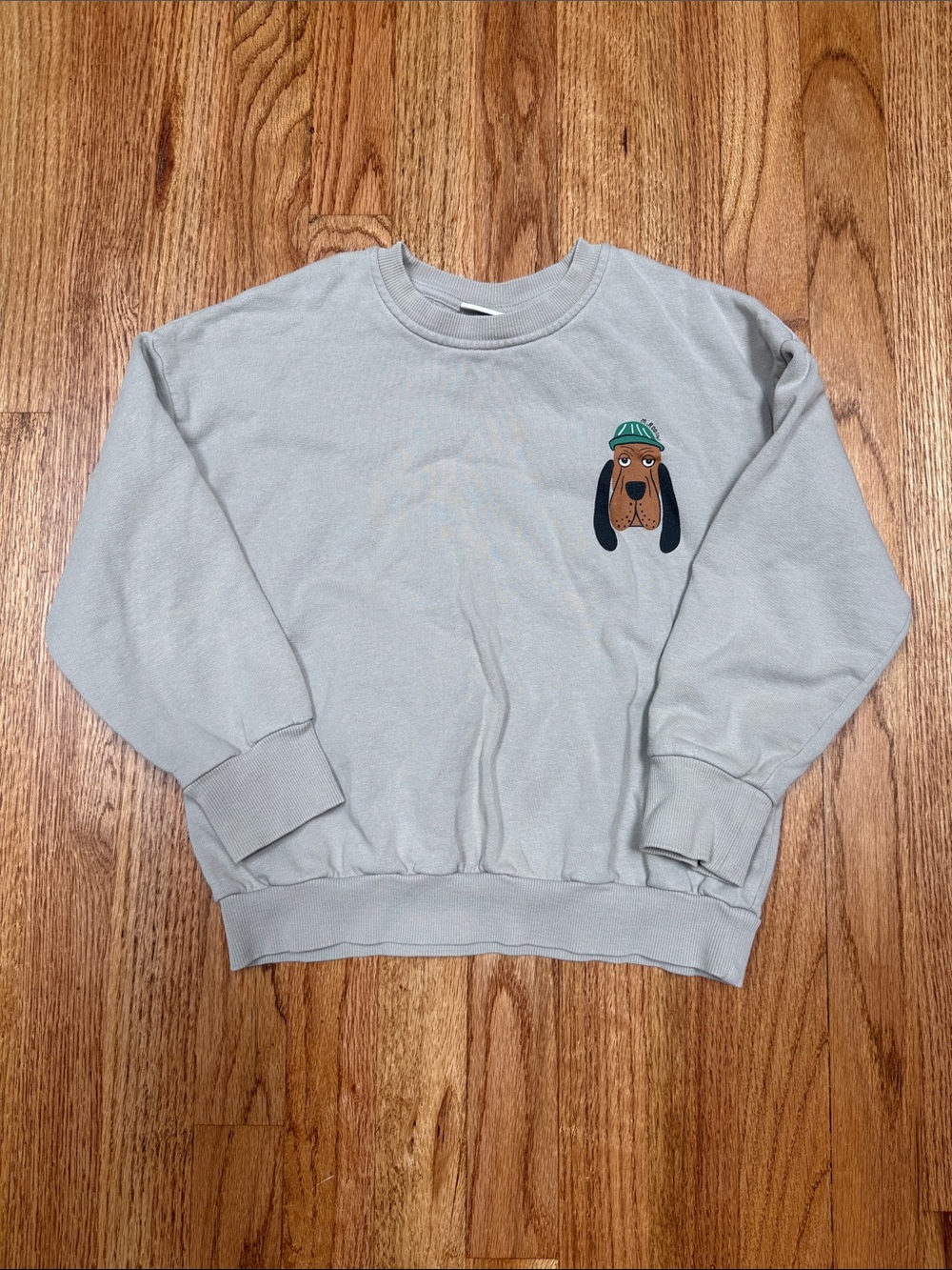 Mini Rodini gray dog sweatshirt size 7-9 years